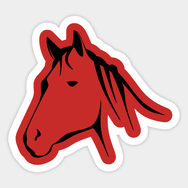 Horse Lovers Sticker by CreativeDesignStore